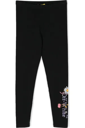 OFF-WHITE Logo-print stretch-cotton leggings