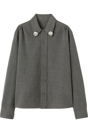 Jil Sander Metallic-detail wool shirt