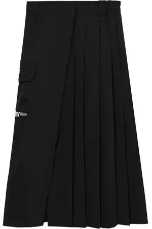Musium Div. High-waisted pleated midi skirt