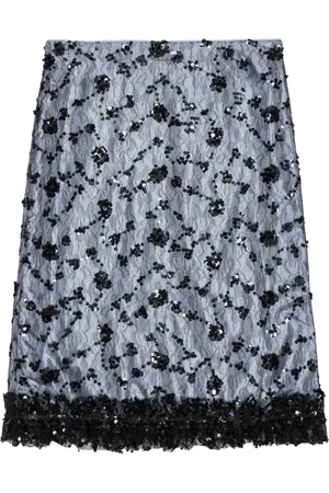 Ganni Sequinned tulle skirt