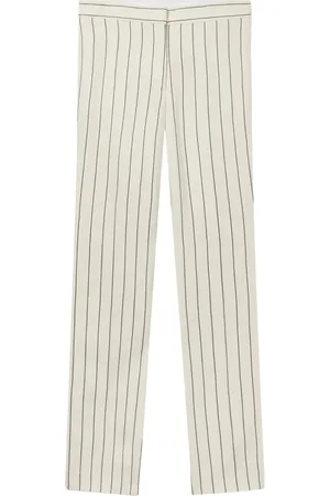 Stella McCartney Pinstriped mid-rise straight-leg trousers