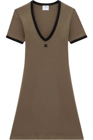 Courrèges V-neck minidress