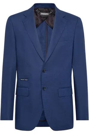 Philipp Plein Single-breasted linen blazer