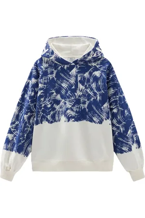 Woolrich Paint-print cotton hoodie
