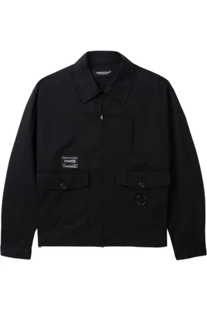 UNDERCOVER Logo-patch twill shirt jacket