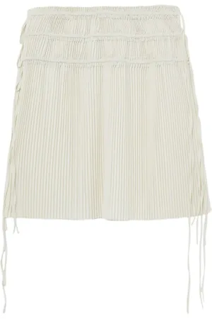Helmut Lang Strap-detail pleated midi skirt