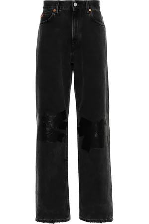 MARTINE ROSE Tape-detail regular-fit jeans