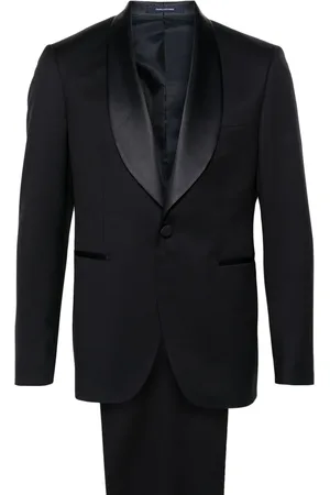 TAGLIATORE Satin-trim single-breasted suit