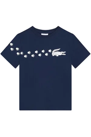 Lacoste Crocodile-print organic cotton T-shirt