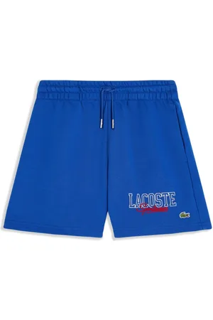 Lacoste Slogan-embroidered drawstring shorts