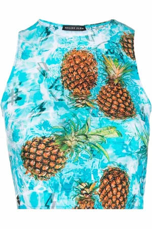 Philipp Plein Pineapple Skies crop top