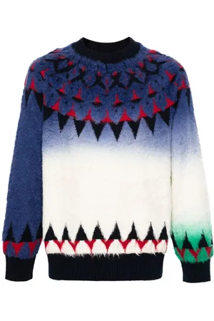 SACAI Patterned-jacquard knitted jumper