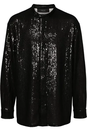 AMIRI Sequin-embellished long-sleeve shirt