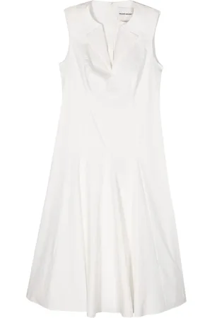 Roland Mouret V-neck cotton midi dress