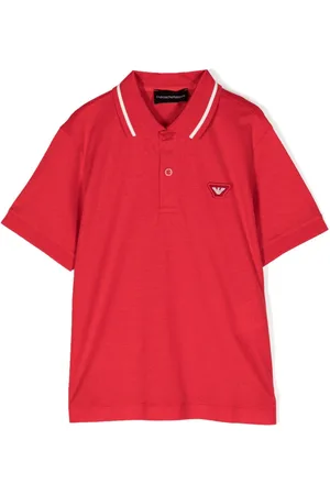 Emporio Armani Eagle-appliqué jersey polo shirt