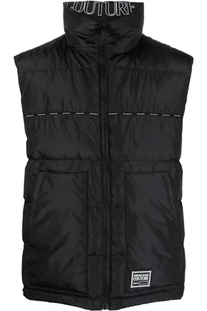 VERSACE Logo-print reversible padded gilet