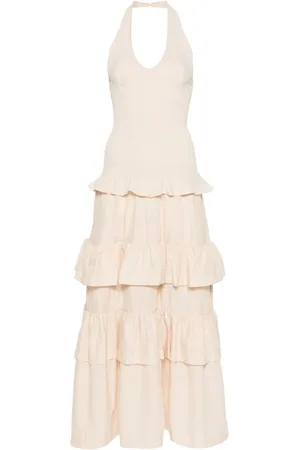 Twin-Set Layered-effect cotton dress