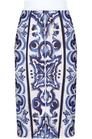 Dolce & Gabbana Majolica-print midi skirt