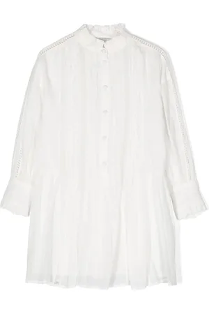 PHILOSOPHY DI LORENZO SERAFINI Pintuck-detail cotton dress