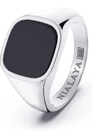 Nialaya Logo-engraved signet ring