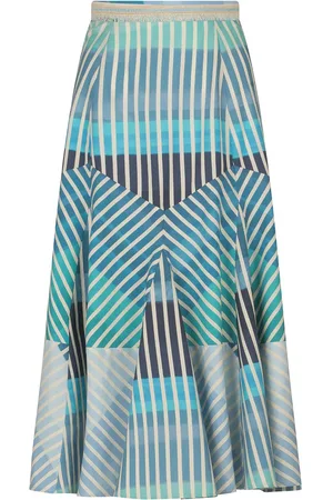 Silvia Tcherassi Madaini striped cotton skirt