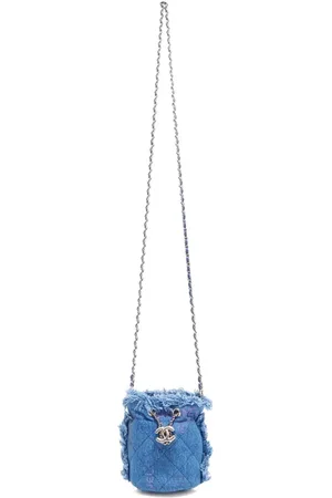 CHANEL 2021 mini denim bucket bag