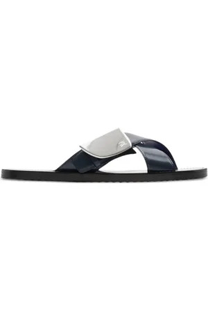 Burberry Stripe Shield EKD leather sandals