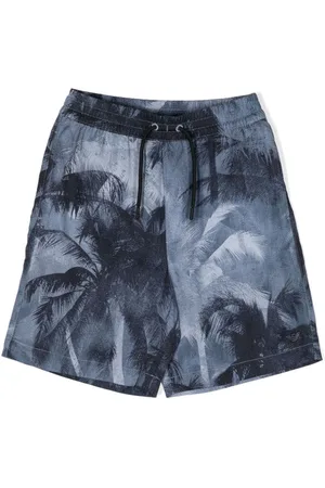 Emporio Armani Palm tree-print drawstring shorts