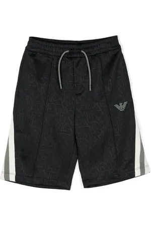 Emporio Armani Logo-jacquard side-stripe shorts