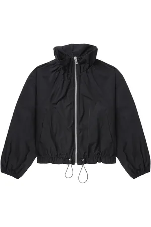 tout a coup Drawstring-neck drop-shoulder jacket