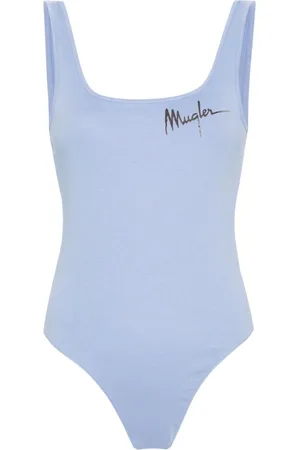 MUGLER Logo-print cotton bodysuit