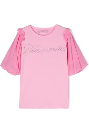 MISS BLUMARINE Ruffle-sleeve T-shirt