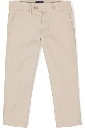 FAY Embroidered-logo chinos