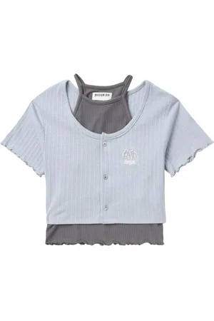 Musium Div. Layered ribbed-knit top