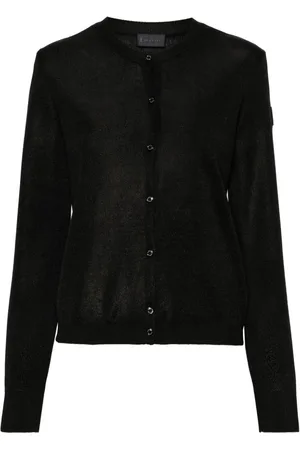 Moncler Logo-patch fine-knit cardigan