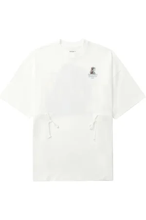 Musium Div. Drawstring-waist embroidered T-shirt