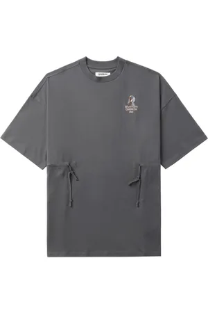 Musium Div. Drawstring-waist embroidered T-shirt