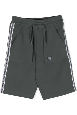 Emporio Armani Logo-tape drawstring shorts