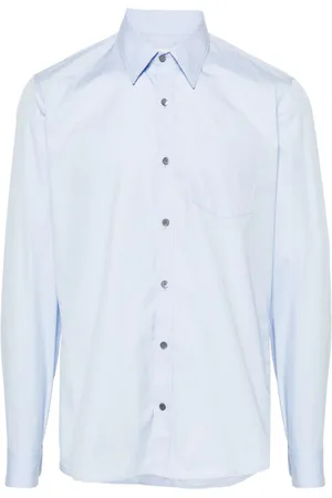 DRIES VAN NOTEN Straight-collar cotton shirt