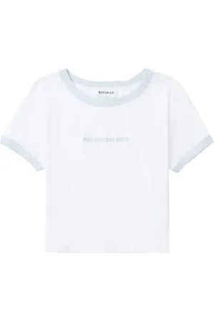 Musium Div. Logo-embroidered cropped T-shirt