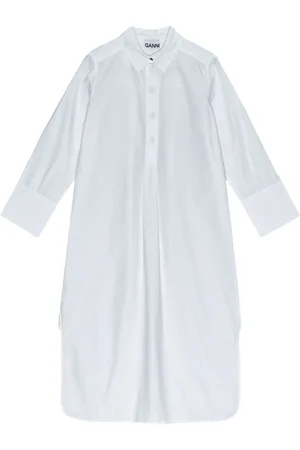 Ganni Organic cotton poplin shirtdress