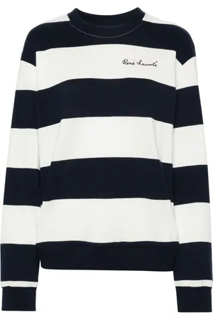 Lacoste Embroidered-logo striped sweatshirt