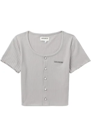 Musium Div. Logo-plaque ribbed cardigan