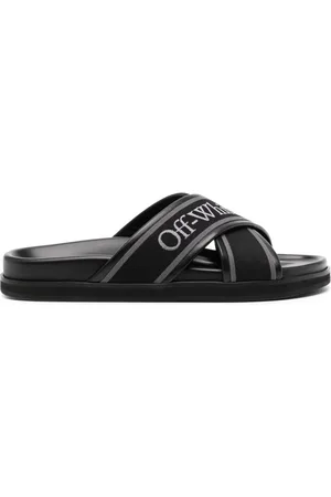 OFF-WHITE Cloud logo-embroidered slides