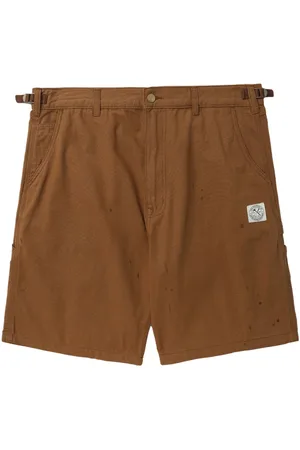 Izzue Logo-patch cotton shorts