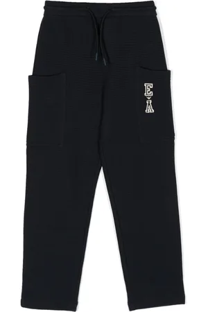 Emporio Armani Logo-appliqué cotton track pants