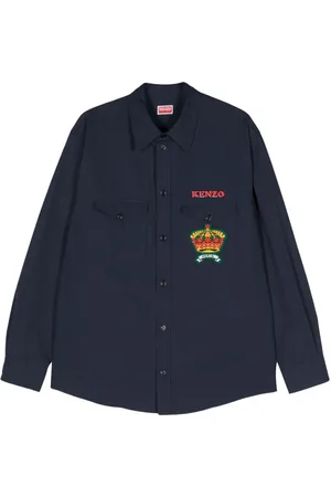 Kenzo Logo-appliqué cotton shirt