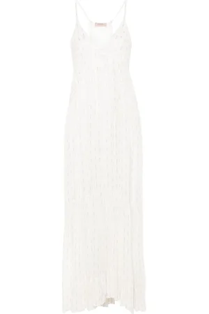 Twin-Set Sequinned georgette slip dress