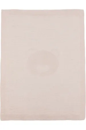LITTLE BEAR Ribbed-knit cotton blanket
