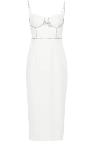 Self-Portrait Crystal-embellished midi dress
